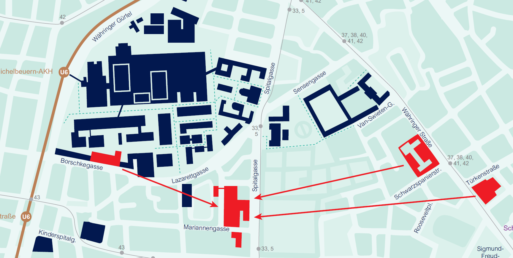 Umsiedlung Campus Mariannengasse © MedUni Wien